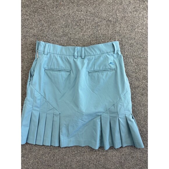 KJUS Iris Skort Women's 36/S Blue Pockets Belt Loops Side Zipper Pleated Back - Picture 8 of 9